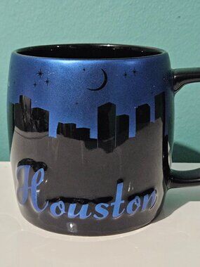 Americaware Houston 22oz Night Sky Silhouette Raised Letter Coffee Mug Texas